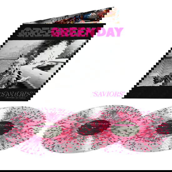 Green Day - Saviors (Deluxe Edition) - Clear/Hot Pink Splatter Vinyl LP Record
