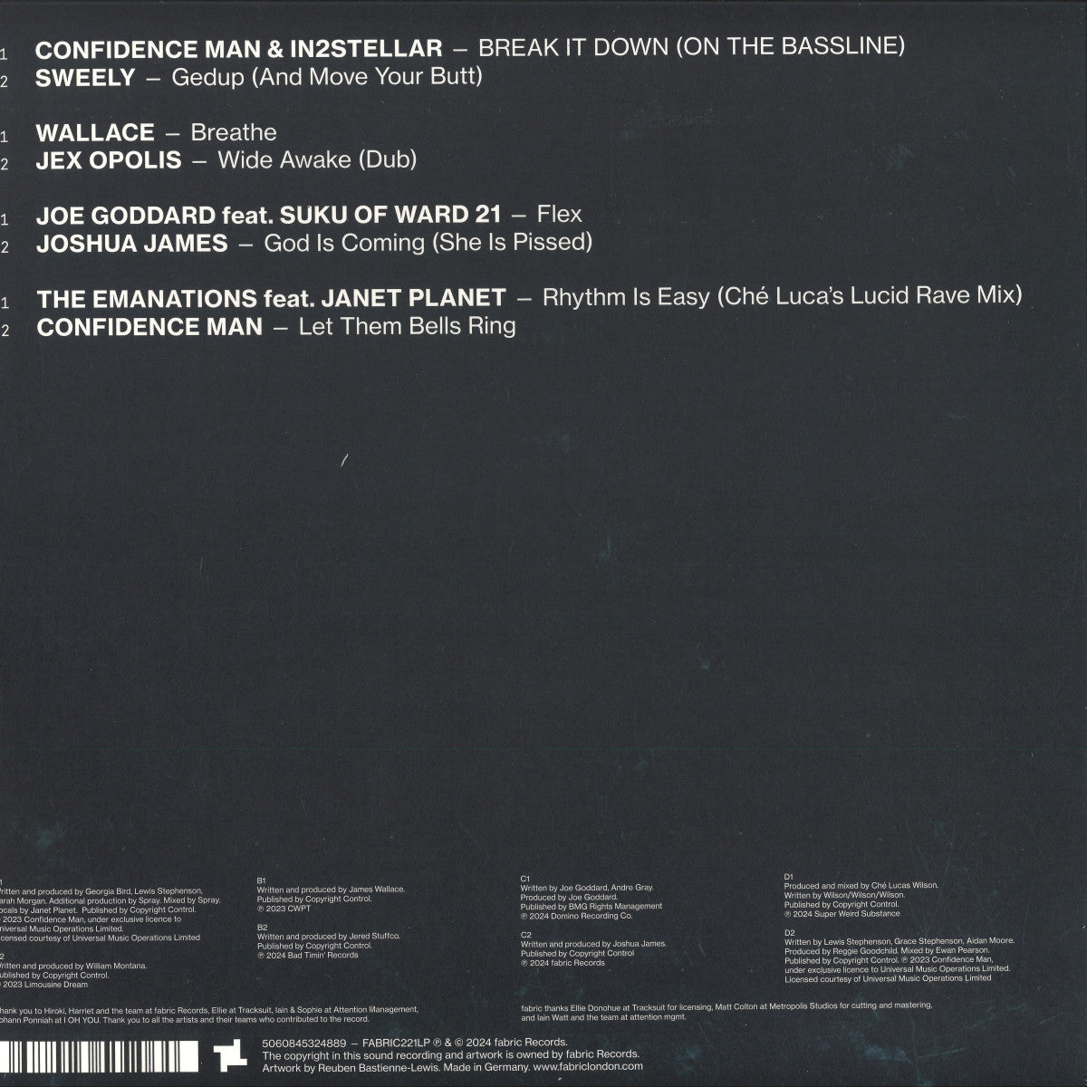 Confidence Man - Fabric Presents Confidence Man - Vinyl LP Record