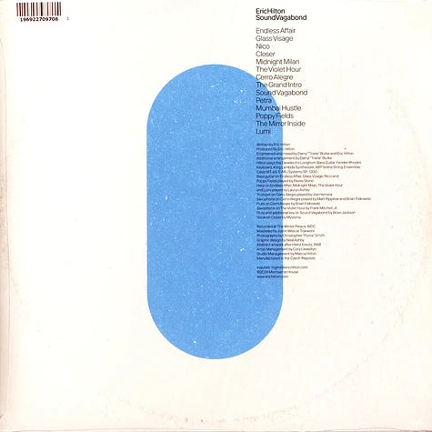 Eric Hilton - Sound Vagabond - Limited Edition - Blue Coloured Vinyl LP Record