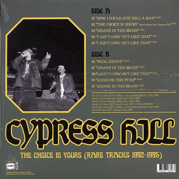 Cypress Hill - The Choice Is Yours (Rare Tracks 1992-1995) - Vinyl LP Record