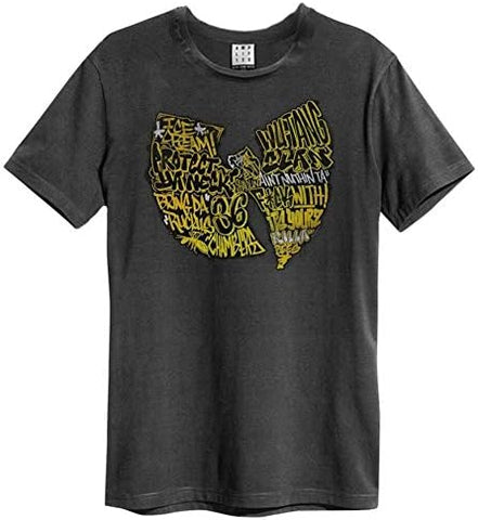 Wu Tang Clan - Graffiti Logo Amplified Vintage Charcoal - T Shirt