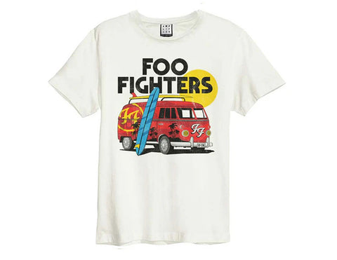 Foo Fighters - Camper Van Amplified Vintage White - T Shirt