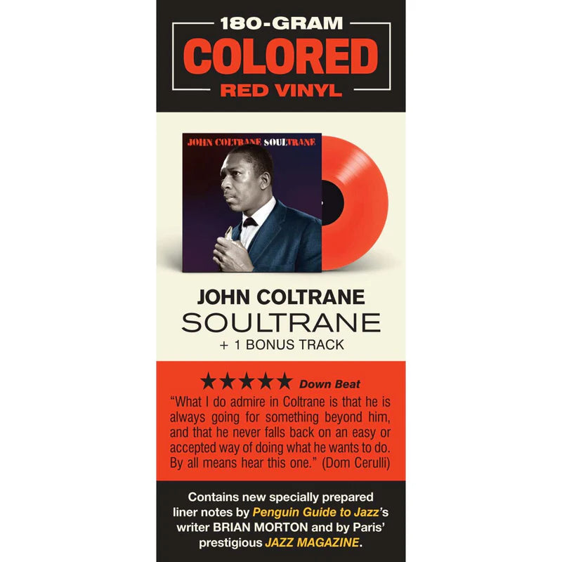 John Coltrane - Soultrane - 1 Bonus Track - Red Vinyl LP Record