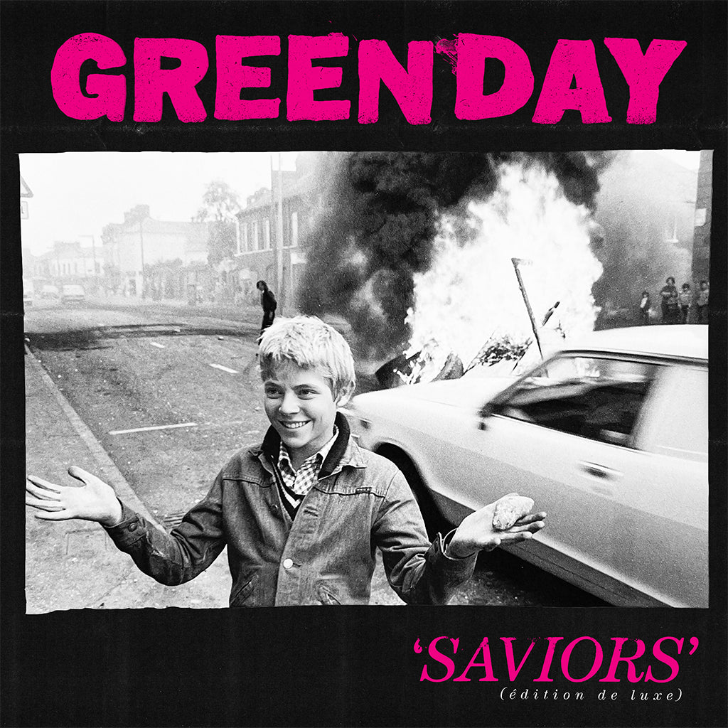 Green Day - Saviors (Deluxe Edition) - Clear/Hot Pink Splatter Vinyl LP Record