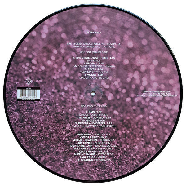 Madonna - Live Sydney Australia 1993 Part One - Picture Disc Vinyl LP Record - Vinyl Messi