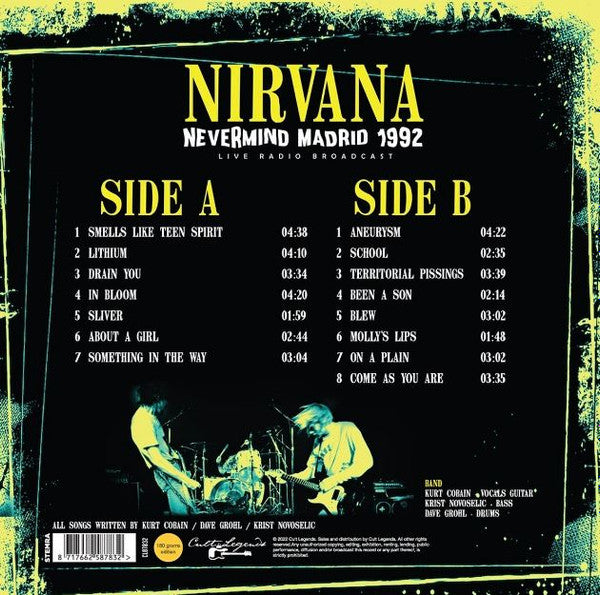 Nirvana - Nevermind Madrid 1992 - Vinyl LP Record