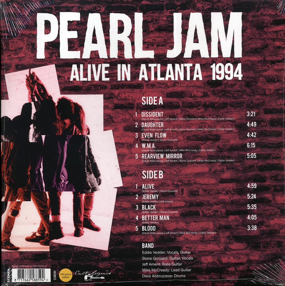 Pearl Jam - Alive in Atlanta 1994 - Vinyl LP Record