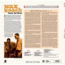Max Roach - Deeds. Not Words - Limited Edition - 2 Bonus Tracks - Vinyl LP Record