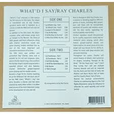 Ray Charles - What'd I Say - Clear Vinyl LP Record