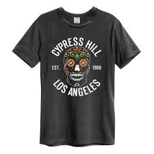 Cypress Hill - Floral Skull Amplified Vintage Charcoal - T Shirt