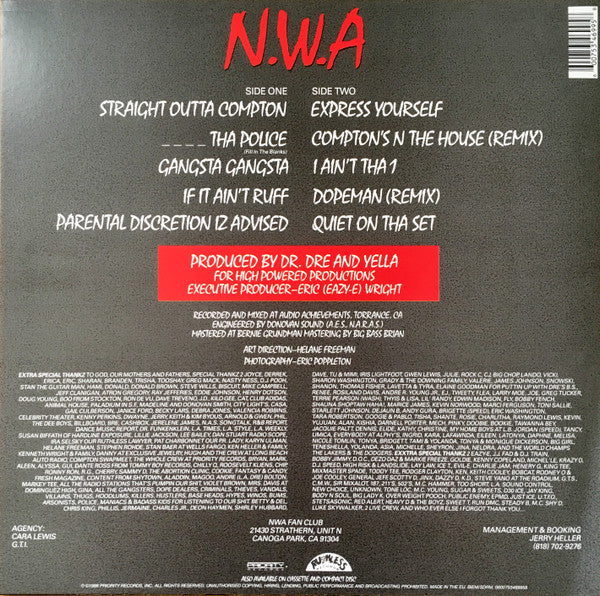 NWA - Straight Outta Compton - Vinyl LP Record