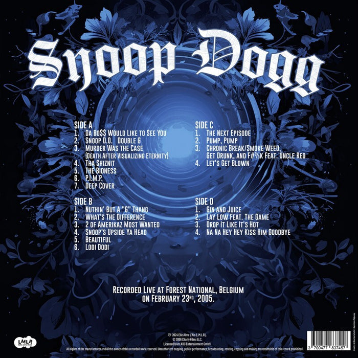 Snoop Dogg - Live At Forest National 2005 (Limited Black & White Smoke Effect) - RSD Black Friday 2024 - Vinyl LP Record