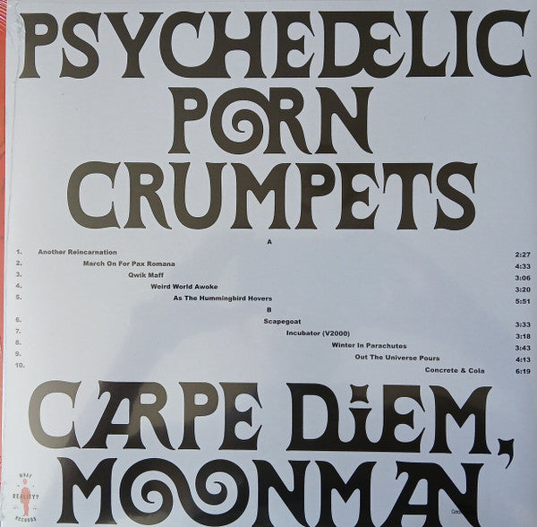 Psychedelic Porn Crumpets - Carpe Diem, Moonman - Limited Edition - Sea Blue & Red with White Splatter Vinyl LP Record (Forever Well Swells)
