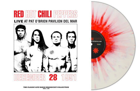  - Red Hot Chili Peppers - Live at Pat O'Brien Pavilion, Del Mar, CA, December 28th 1991 White/Red Splatter Vinyl LP Record -  - Vinyl Messi 