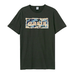 Oasis - Camo Logo Amplified Vintage Charcoal - T Shirt