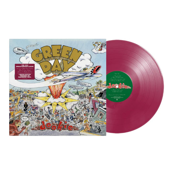 Green Day - Dookie - Limited Edition Raspberry Coloured Vinyl LP Record