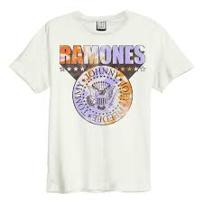 Ramones - Tie Dye Shield Amplified Vintage White - T Shirt